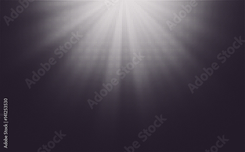 Vector halftone sun-ray background. Retro style abstract illustration created by dots.  