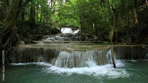 beauty waterfall huay mae khamin national park in thailand photo