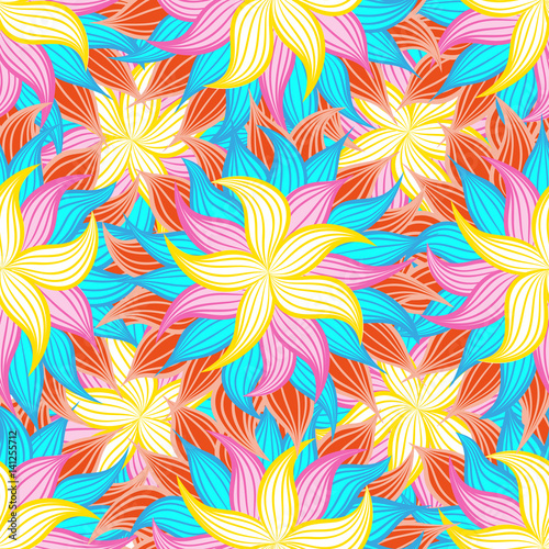 Spring or summer flowers pattern. Floral background. photo