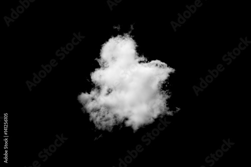White cloud on black background