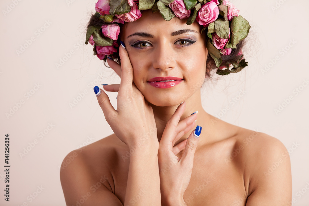 girl and flowers girl and flowers
