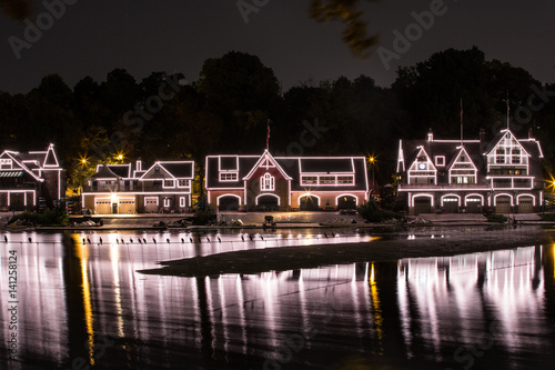 Obraz na płótnie Boathouse Row in Philadelphia as the famous historical landmark. w salonie
