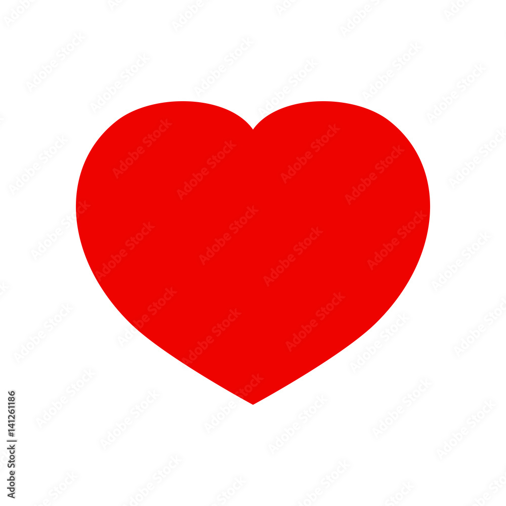 red heart, vector icon