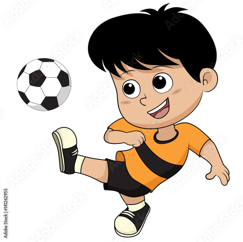 Cartoon soccer kid.