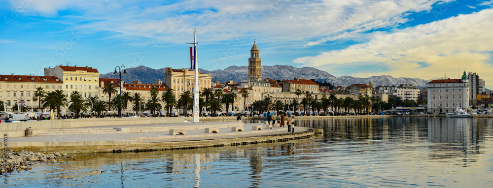 Panorama of city Split, Croatia