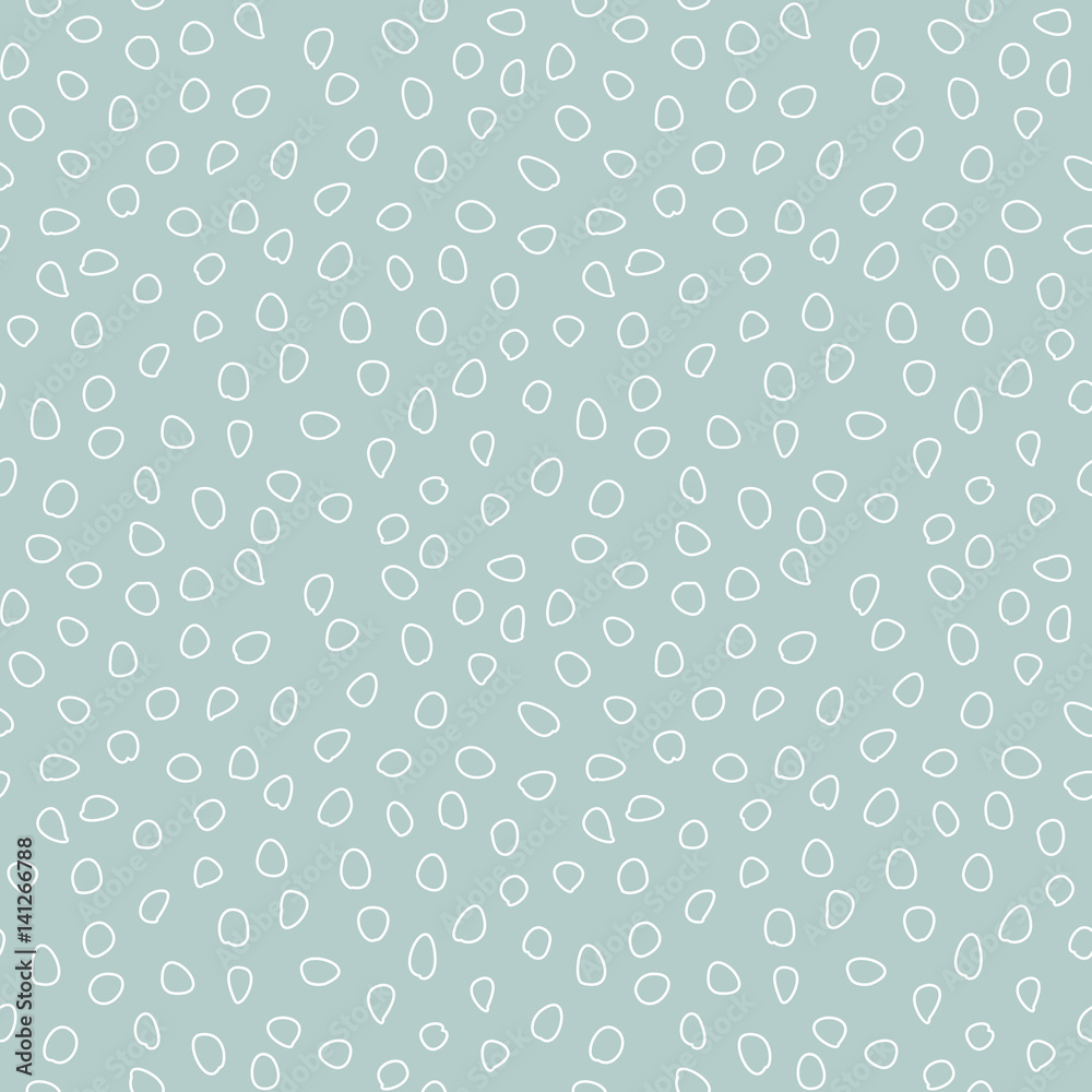 Seamless vector background with white random elements. Abstract ornament. Dotted abstract pattern