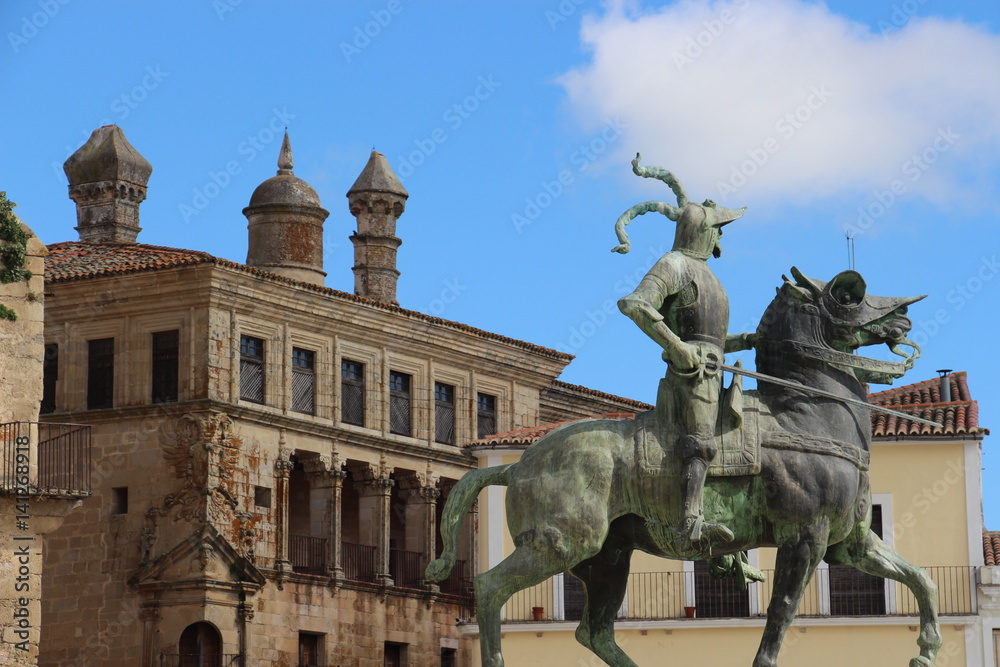 Fototapeta premium Monumento a Pizarro. Trujillo. Caceres