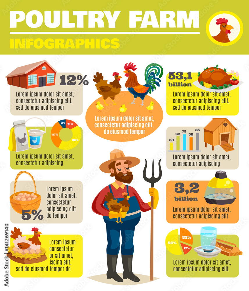 Poultry Farm Infographic Poster Poultry Farm Infographic Poster