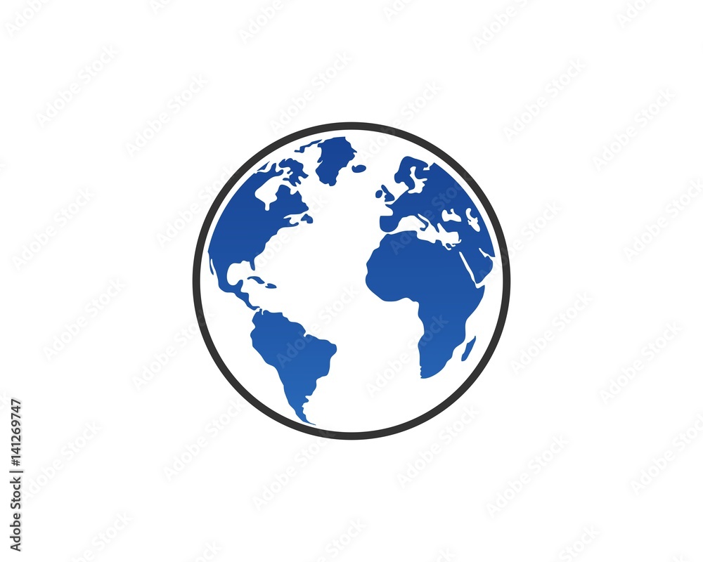 map of the earth logo