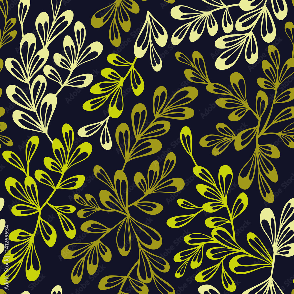 Seamless floral pattern in doodle style. Seamless floral pattern in doodle style.
