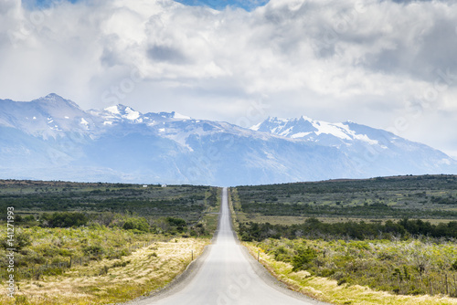 Road to Torres del Paine National Park, Patagonia, Chile