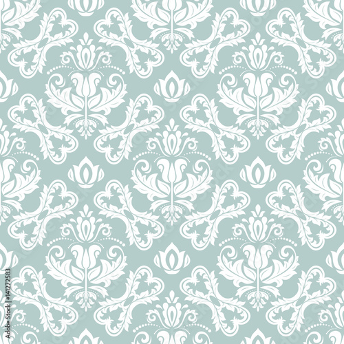 Classic seamless vector blue and white pattern. Traditional orient ornament. Classic vintage background
