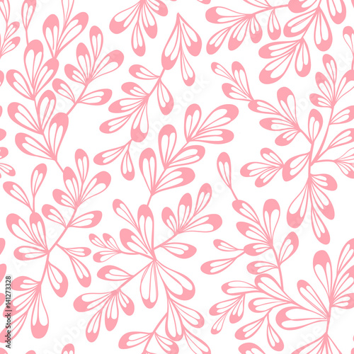 Seamless floral pattern in doodle style.