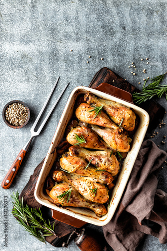 Baked chicken drumsticks in the oven