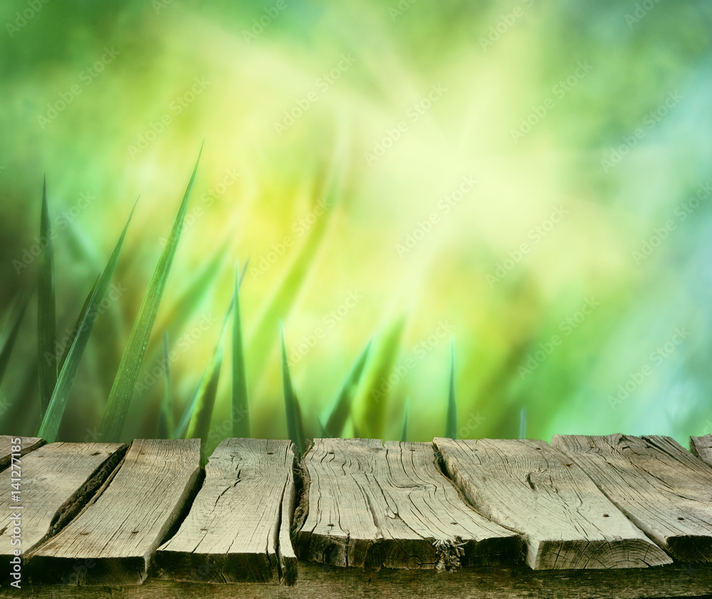 Grass with table Grass with table