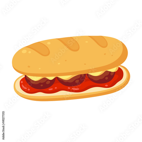 Meatball sub sandwich