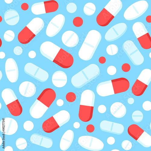 Seamless pills pattern
