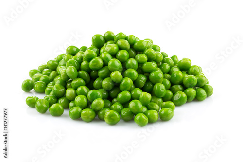 Pile of green wet pea photo