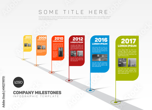 Infographic Company Milestones Timeline Template