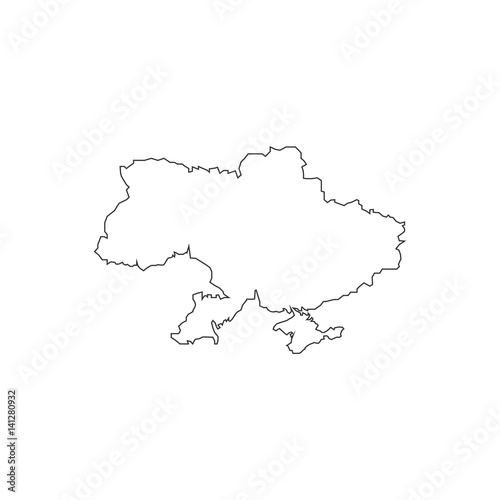 Ukraine map silhouette