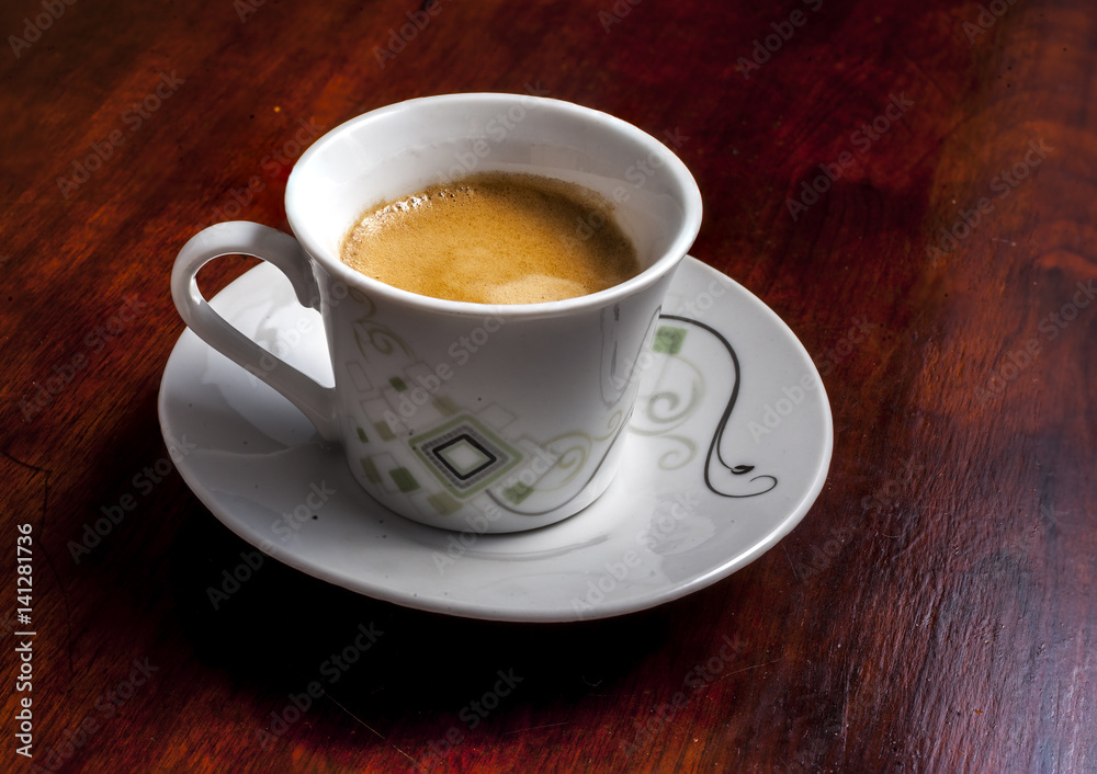 Fototapeta premium coffe on wood surface