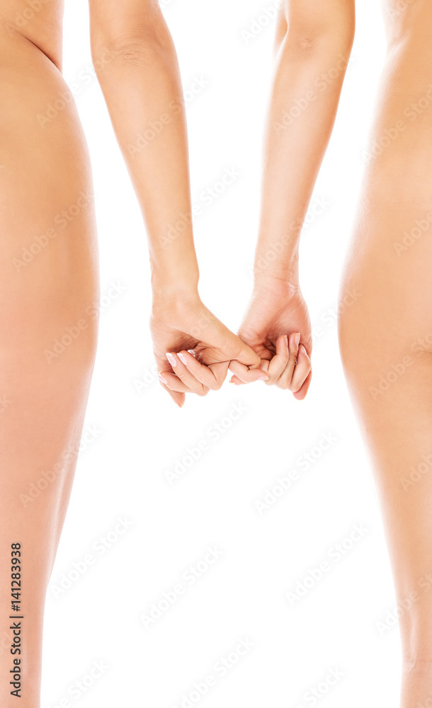 Hands of woman holding together Hands of woman holding together
