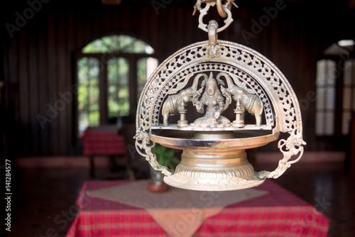 Devi Kamala indian goddess elephant sculpture photo