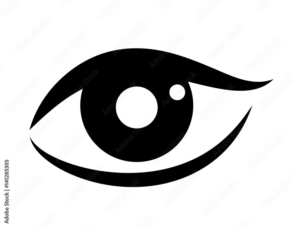 Woman eye vector icon - obrazy, fototapety, plakaty 