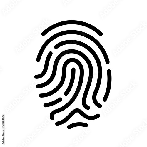 Finger print vector icon