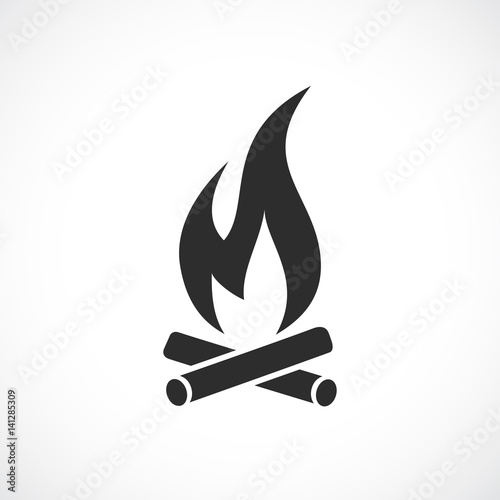 Canvas Print Fire vector pictogram