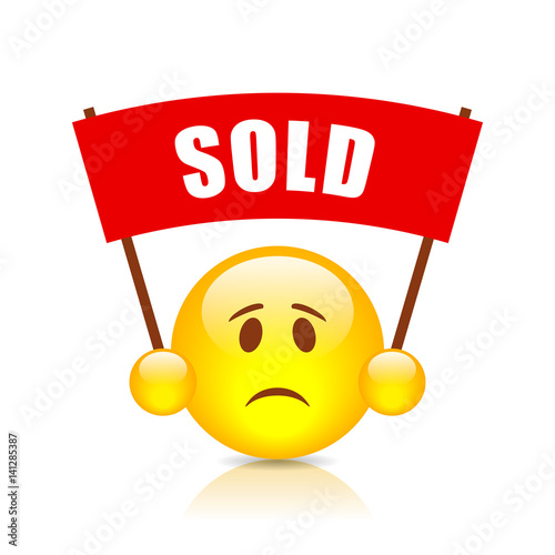 Sold vector banner