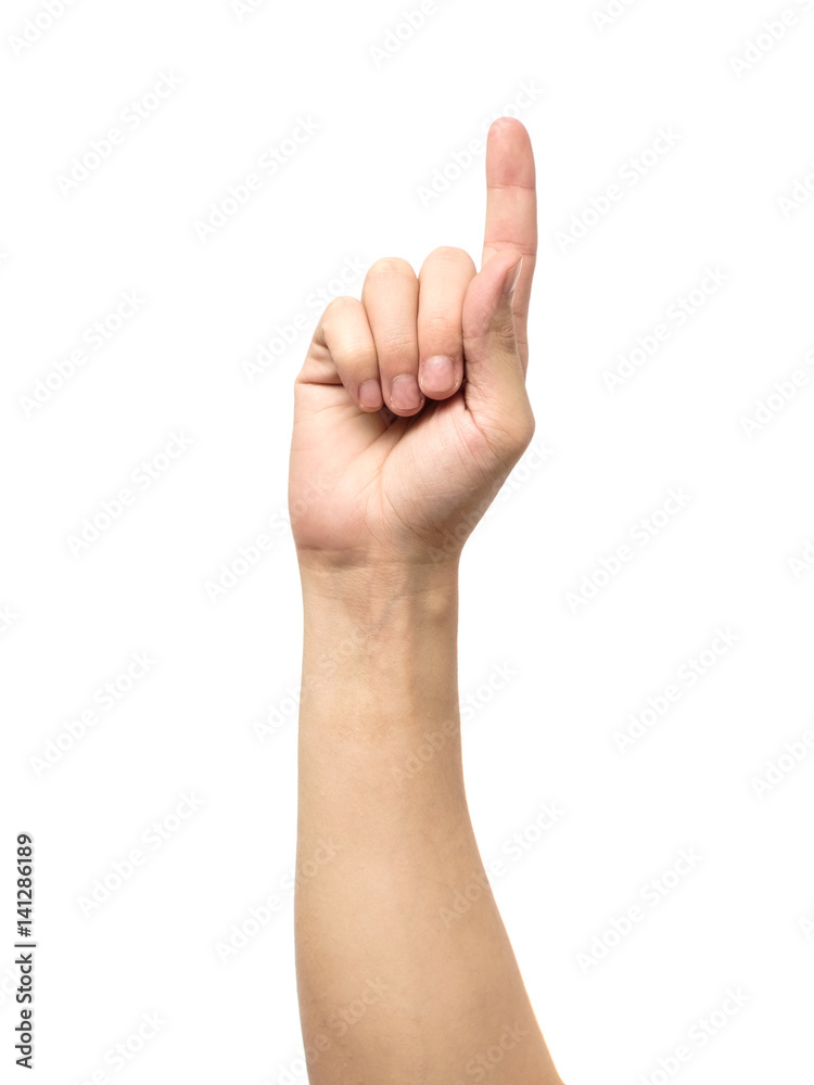 Counting hand sign isolated on white Counting hand sign isolated on white