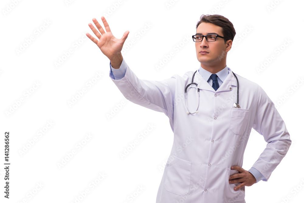 Young doctor isolated on white background Young doctor isolated on white background