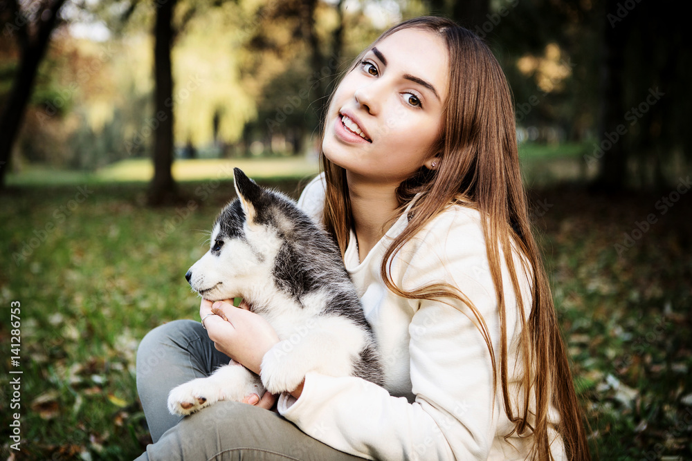 girl with dog girl with dog
