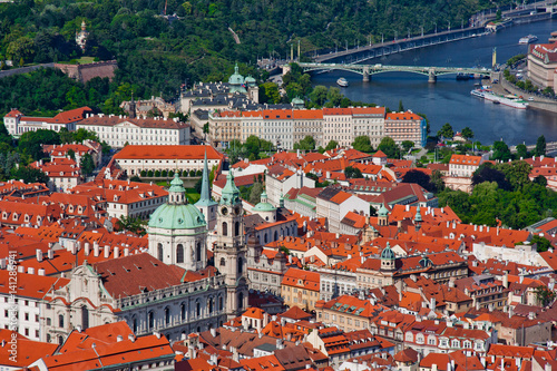 Aerial view of the city. Prague, Czech Republic