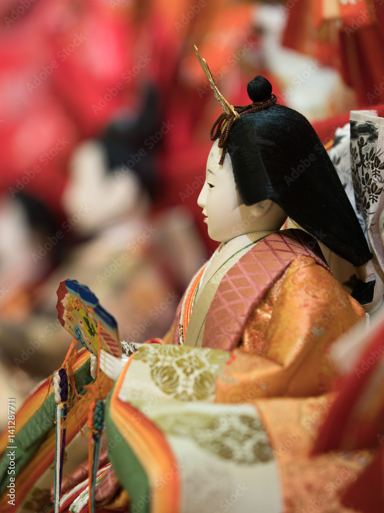 Naklejka premium ひな人形