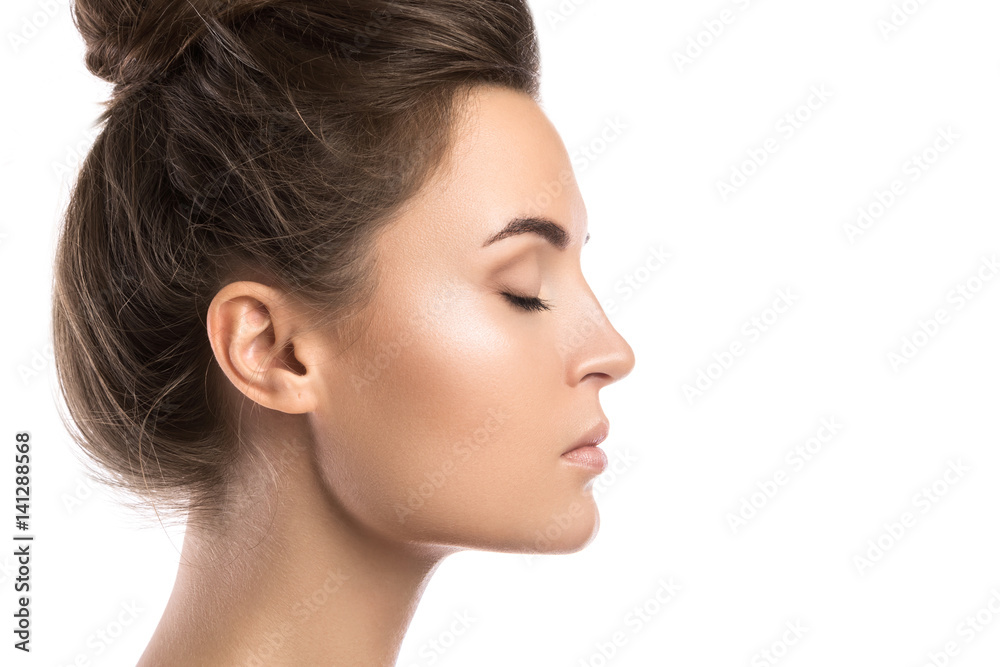 Female face in profile Female face in profile