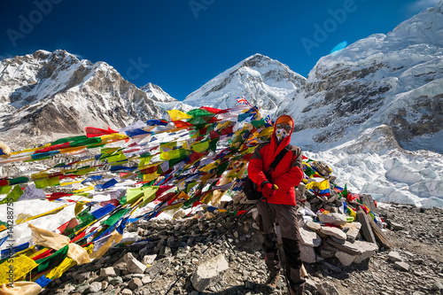 Pray flags in Everest base camp