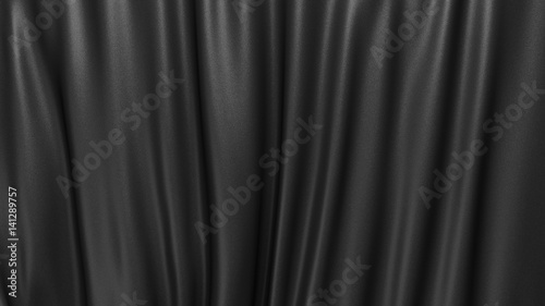 Background with black silk. Graphic illustration. 3D rendering.