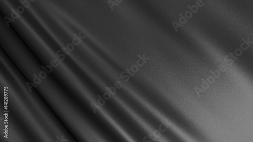 Background with black silk. Graphic illustration. 3D rendering.