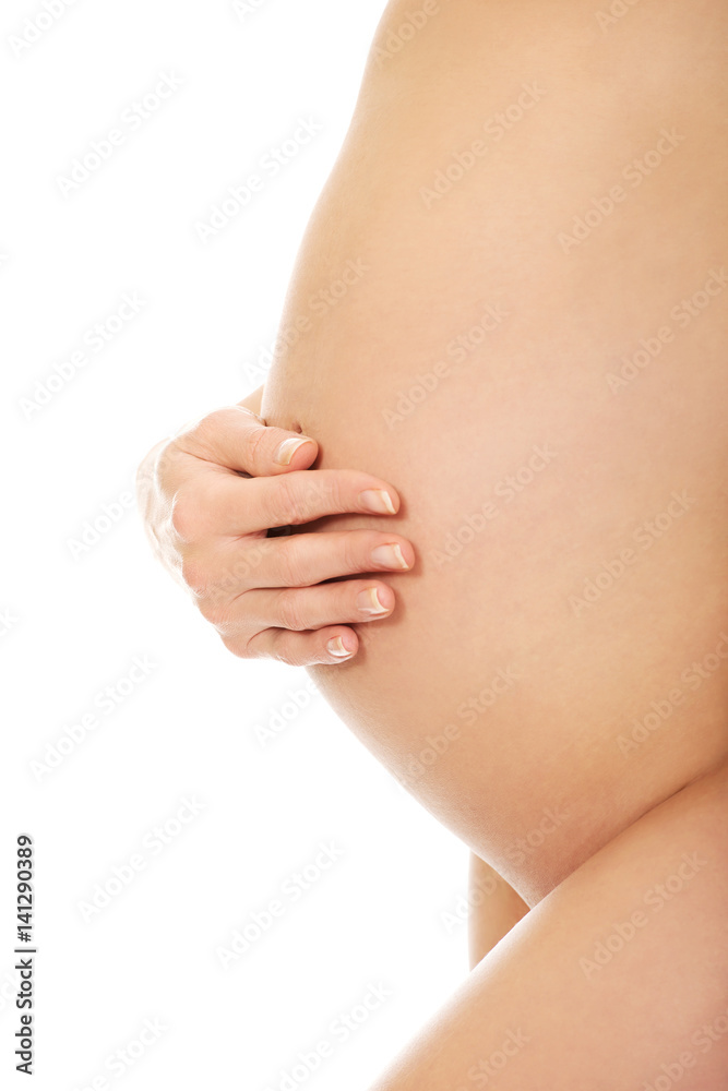 Close up of a cute pregnant belly