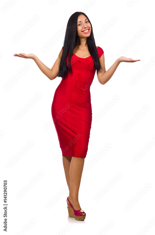 Nice woman model isolated on the white background Nice woman model isolated on the white background