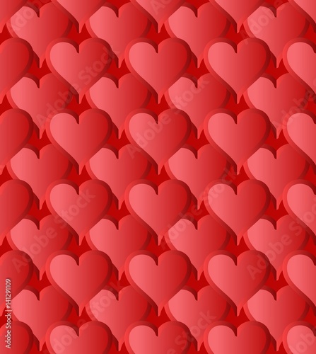 seamless pattern with heart shapes