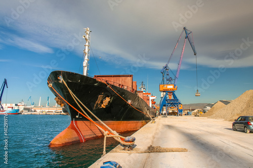 Commercial sea port of Castellon in Valencia (Spain). November 2007