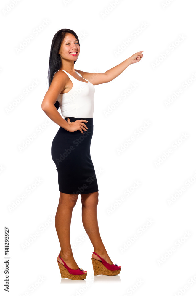 Nice woman model isolated on the white background Nice woman model isolated on the white background