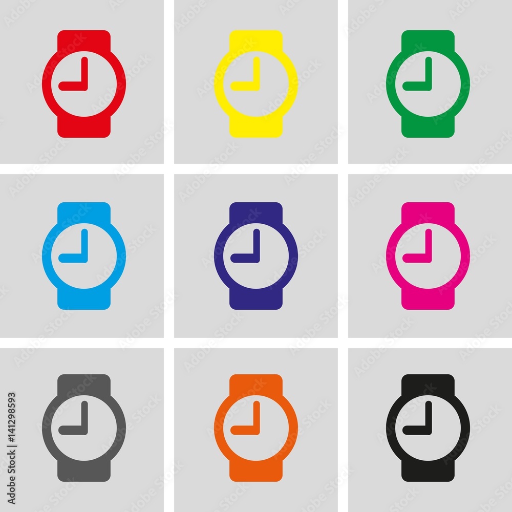 wristwatch icon stock vector illustration flat design wristwatch icon stock vector illustration flat design