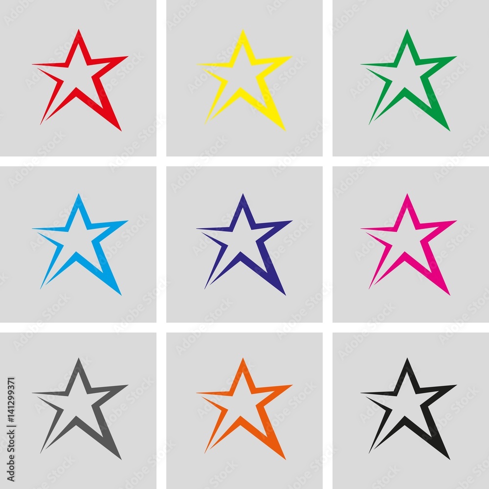 star icon stock vector illustration flat design star icon stock vector illustration flat design