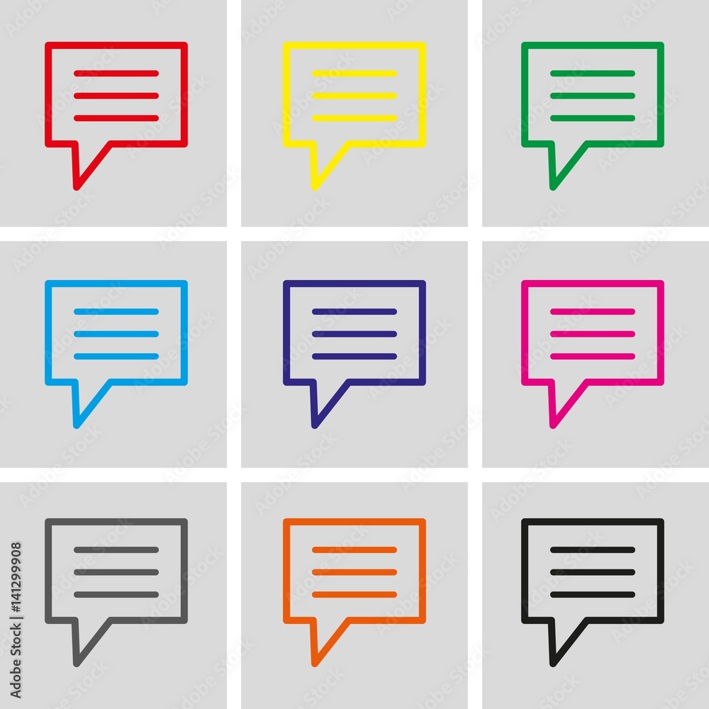 Speech Bubbles Icon. Chat pictogram icon stock vector illustration Speech Bubbles Icon. Chat pictogram icon stock vector illustration