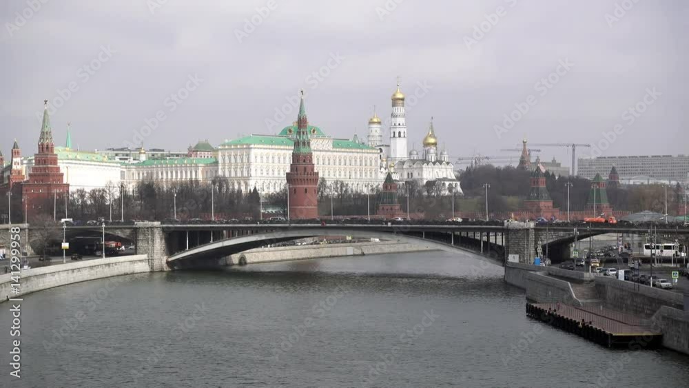 Moscow Kremlin, View from Patriarshy Bridge. Moscow Kremlin, View from Patriarshy Bridge.
