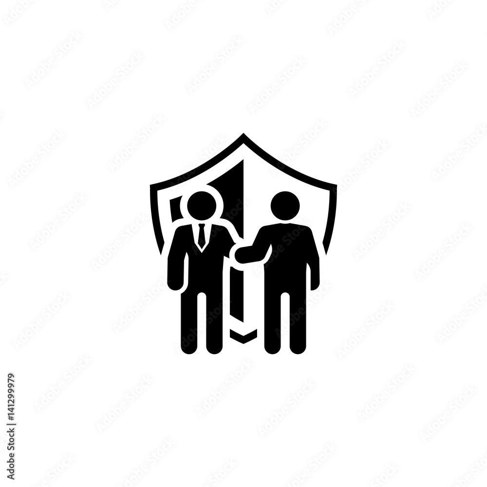 Secure Deal Icon. Flat Design. Secure Deal Icon. Flat Design.